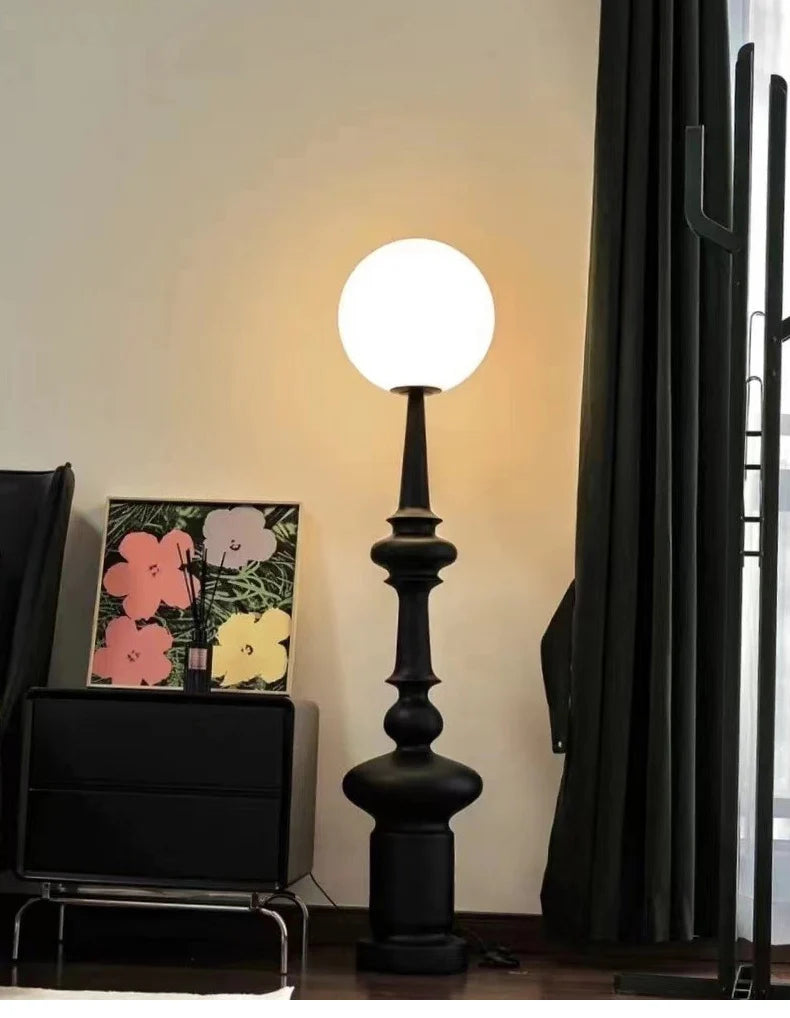 Lampadaire Rétro Italien Noir pour Salon et Chambre à Coucher-LUMICONCEPT