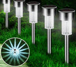 Lampadaire Solaire Design en Acier Inoxydable pour Jardin-LUMICONCEPT