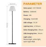 Lampadaire Solaire LED Réglable avec Chargeur USB - Parfait pour Intérieur et Extérieur-LUMICONCEPT