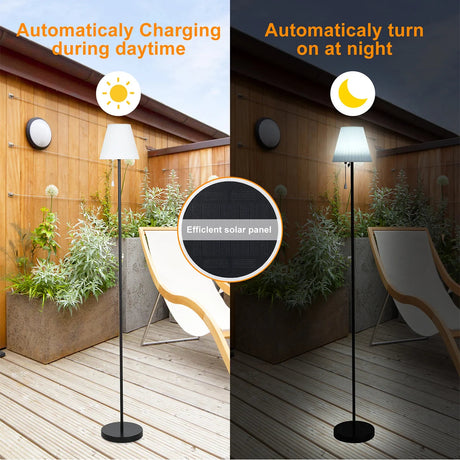 Lampadaire Solaire LED Réglable avec Chargeur USB - Parfait pour Intérieur et Extérieur-LUMICONCEPT