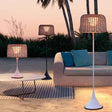 Lampadaire Solaire en Rotin Étanche pour Terrasse et Jardin - Artpad-LUMICONCEPT