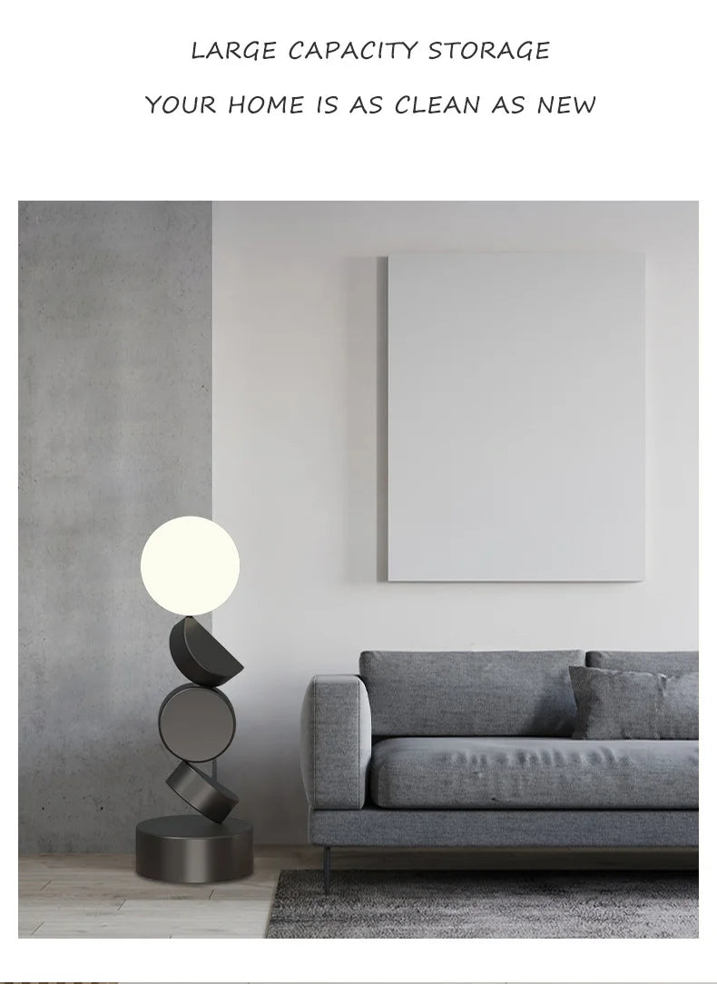 Lampe Autoportante Ronde en Verre au Design Contemporain pour Salon et Chambre-LUMICONCEPT