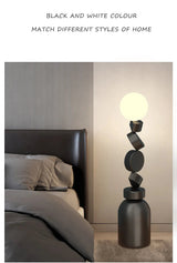 Lampe Autoportante Ronde en Verre au Design Contemporain pour Salon et Chambre-LUMICONCEPT