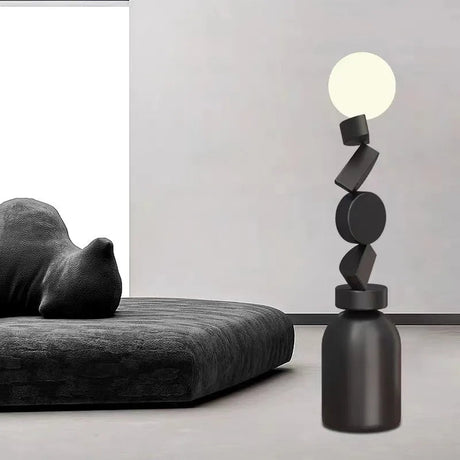 Lampe Autoportante Ronde en Verre au Design Contemporain pour Salon et Chambre-LUMICONCEPT