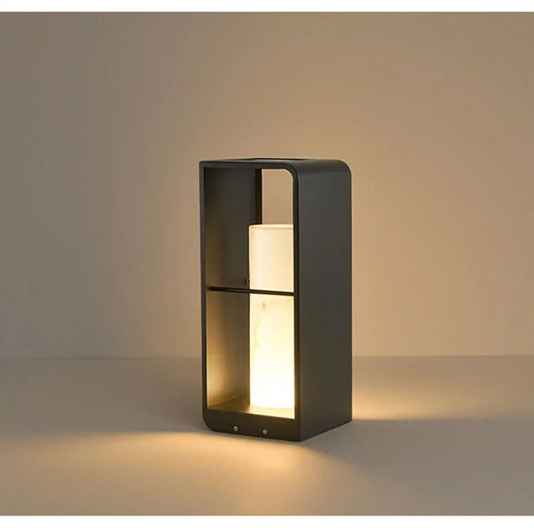 Lampe LED Solaire en Marbre Étanche IP65 - Luminaire d'Extérieur Contemporain-LUMICONCEPT