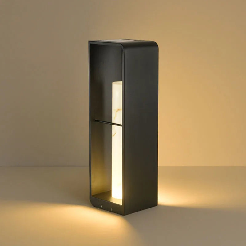 Lampe LED Solaire en Marbre Étanche IP65 - Luminaire d'Extérieur Contemporain-LUMICONCEPT