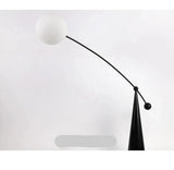 Lampe LED autoportante monochrome nordique en verre et fer pour intérieur moderne-LUMICONCEPT