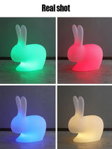 Lampe Lapin LED Réglable Rechargeable avec Télécommande pour Enfants et Extérieur-LUMICONCEPT