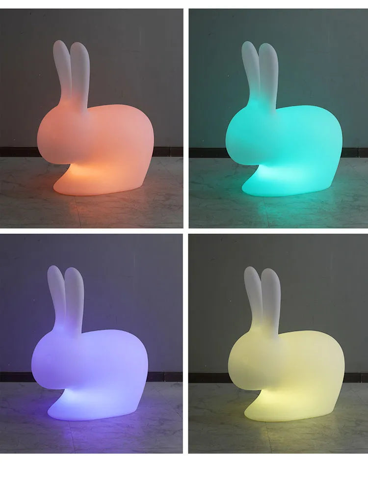 Lampe Lapin LED Réglable Rechargeable avec Télécommande pour Enfants et Extérieur-LUMICONCEPT