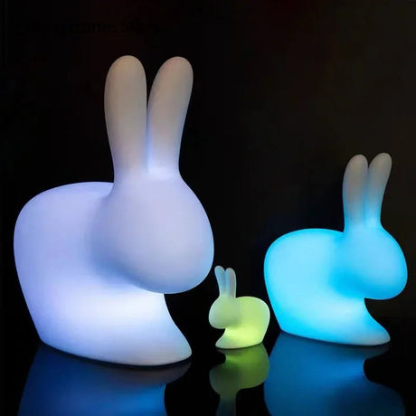 Lampe Lapin LED Réglable Rechargeable avec Télécommande pour Enfants et Extérieur-LUMICONCEPT