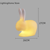 Lampe Lapin LED Réglable Rechargeable avec Télécommande pour Enfants et Extérieur-LUMICONCEPT