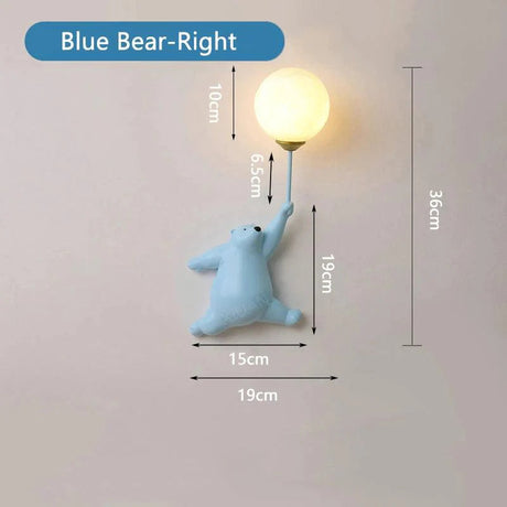 Lampe Ourson en Résine avec Abat-jour Lunaire 3D-LUMICONCEPT