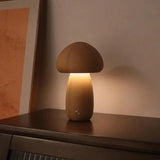 Lampe Tactile Champignon en Bois pour une Atmosphère Apaisante-LUMICONCEPT