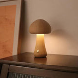 Lampe Tactile Champignon en Bois pour une Atmosphère Apaisante-LUMICONCEPT