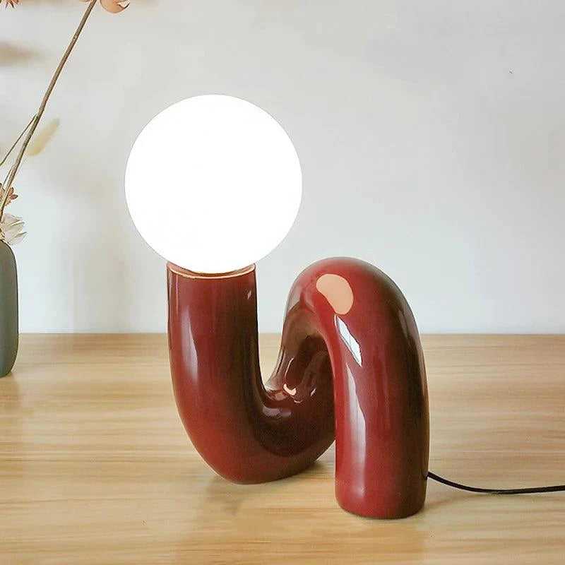 Lampe de Bureau Élégante en Verre et Résine-LUMICONCEPT