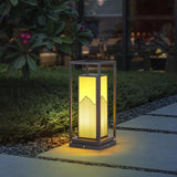 Lampe de Jardin LED Moderne en Tôle Galvanisée et Imitation Marbre-LUMICONCEPT