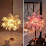 Lampe de Table Élégante avec Plumes Personnalisables-LUMICONCEPT