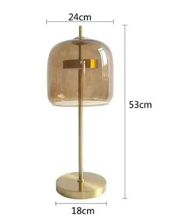 Lampe de Table Élégante en Verre - Ambiance Moderne et Sophistiquée-LUMICONCEPT