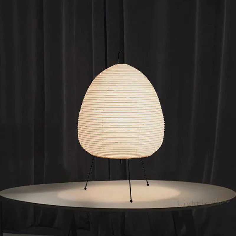 Lampe de Table LED Moderne en Métal et Papier de Riz-LUMICONCEPT