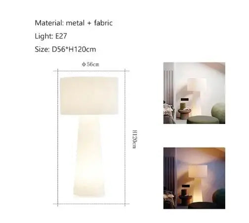 Lampe de Table Wabi Sabi en Tissu Crème - Élégance et Sérénité pour Votre Intérieur-LUMICONCEPT