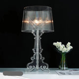 Lampe de bureau LED en acrylique transparent au design baroque moderne-LUMICONCEPT