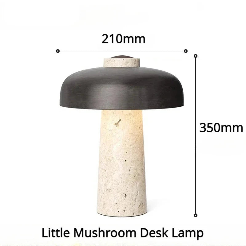 Lampe de bureau en marbre nordique moderne avec lumière LED-LUMICONCEPT