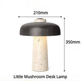 Lampe de bureau en marbre nordique moderne avec lumière LED-LUMICONCEPT