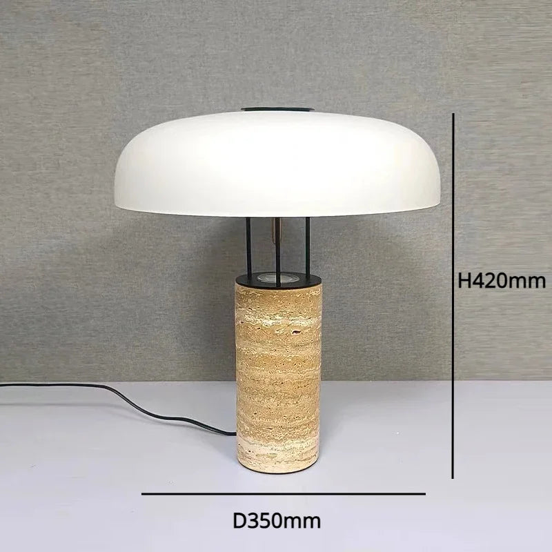 Lampe de bureau en marbre nordique moderne avec lumière LED-LUMICONCEPT