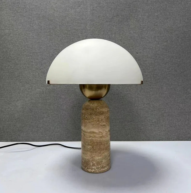 Lampe de bureau en marbre nordique moderne avec lumière LED-LUMICONCEPT