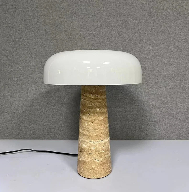 Lampe de bureau en marbre nordique moderne avec lumière LED-LUMICONCEPT