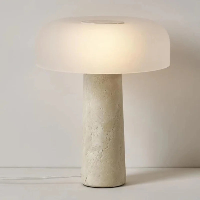 Lampe de bureau en marbre nordique moderne avec lumière LED-LUMICONCEPT