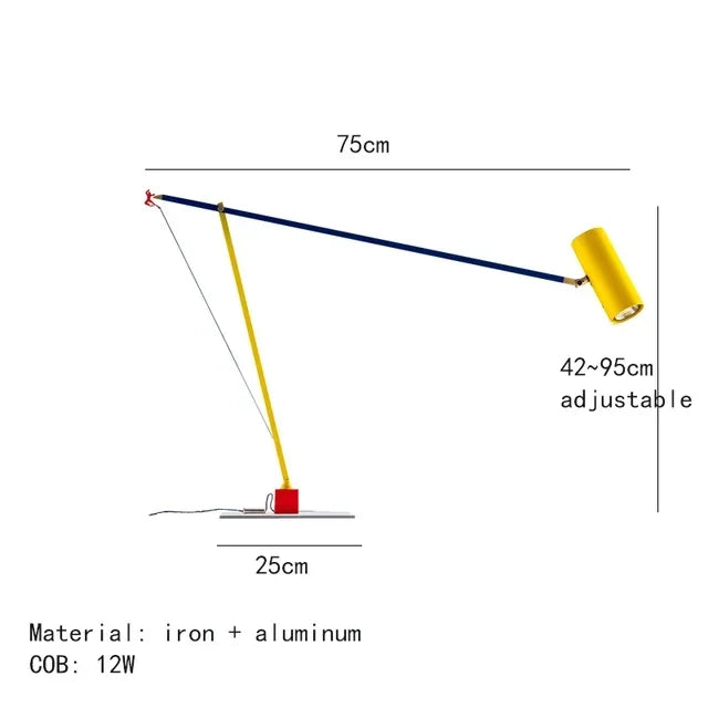 Lampe de sol en métal réglable au design nordique moderne-LUMICONCEPT