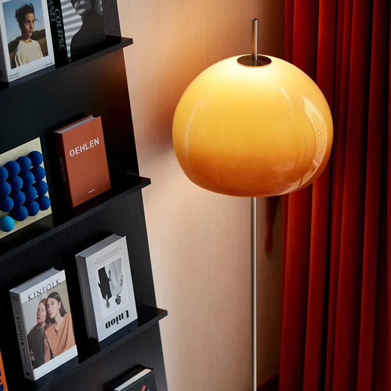 Lampe de sol rétro en verre orange dégradé pour une ambiance élégante et moderne-LUMICONCEPT