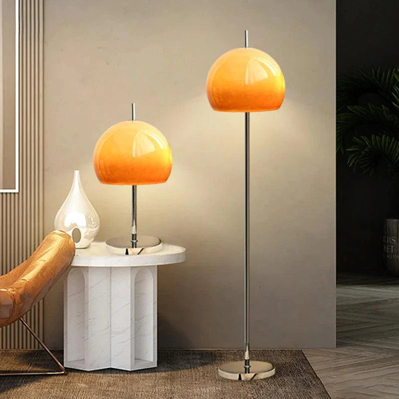 Lampe de sol rétro en verre orange dégradé pour une ambiance élégante et moderne-LUMICONCEPT