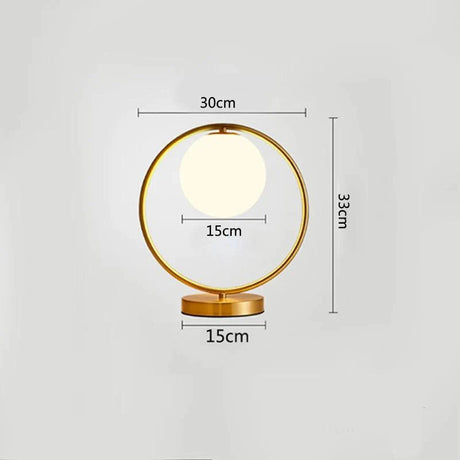 Lampe de table en verre doré au design moderne-LUMICONCEPT