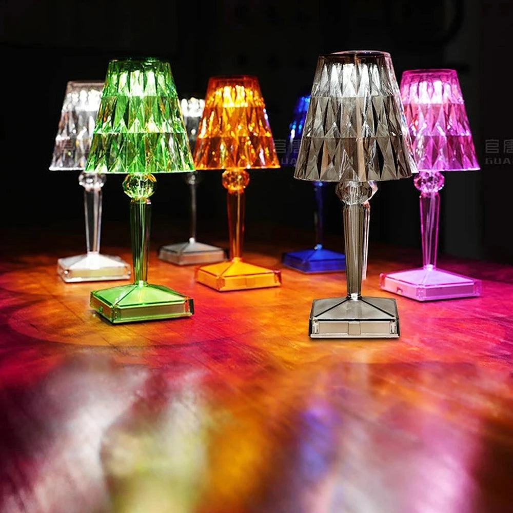 Lampe de table moderne avec lumière LED multicolore-LUMICONCEPT