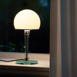 Lampe de table nordique en verre avec abat-jour en tissu pour une ambiance élégante-LUMICONCEPT