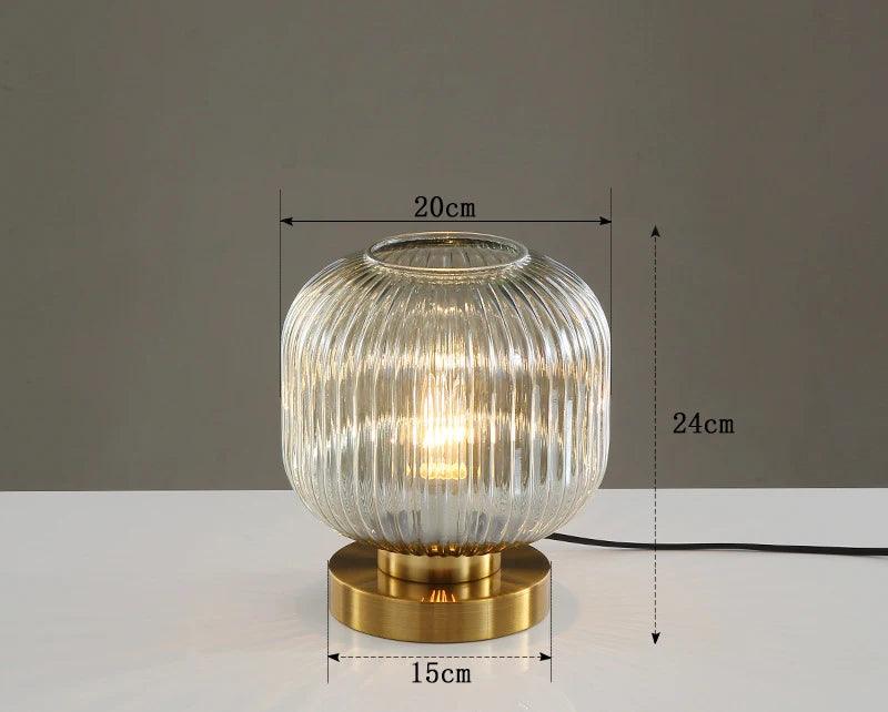 Lampe de table nordique en verre élégant-LUMICONCEPT