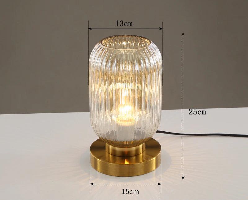 Lampe de table nordique en verre élégant-LUMICONCEPT