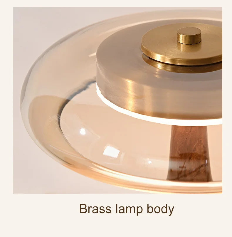 Lampe de table rétro française en verre pour chambre à coucher-LUMICONCEPT