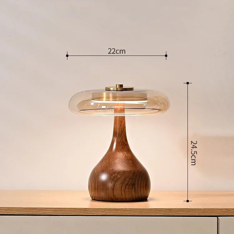 Lampe de table rétro française en verre pour chambre à coucher-LUMICONCEPT