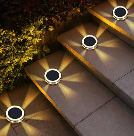 Lampes Solaire LED à Disque Étanches - Pack de 4, Éclairage Moderne pour Jardin et Extérieur-LUMICONCEPT