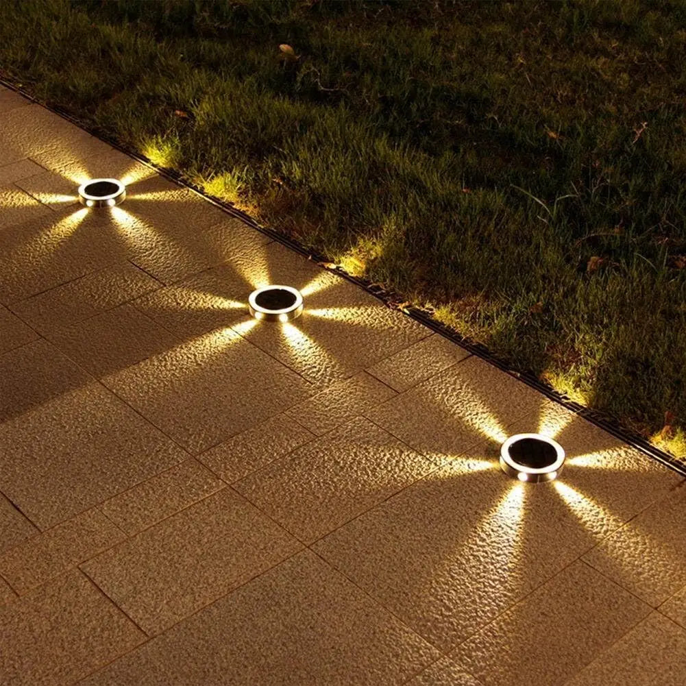 Lampes Solaire LED à Disque Étanches - Pack de 4, Éclairage Moderne pour Jardin et Extérieur-LUMICONCEPT