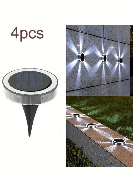 Lampes Solaire LED à Disque Étanches - Pack de 4, Éclairage Moderne pour Jardin et Extérieur-LUMICONCEPT