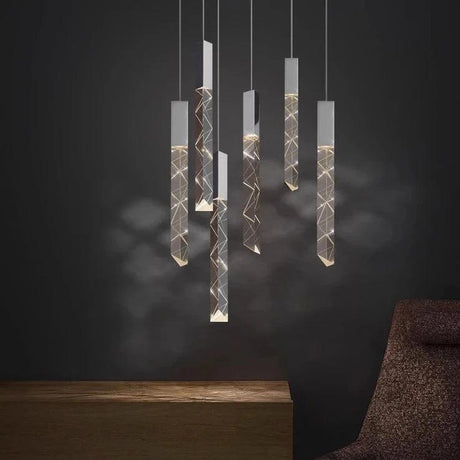 Lumière Contemporaine en Acier Inoxydable et Cristal pour une Ambiance Élégante-LUMICONCEPT