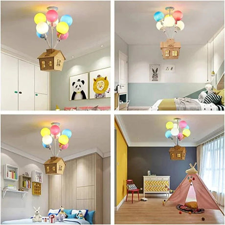 Luminaire Enfant Élégant en Fer et Bois avec Ambiance Contemporaine-LUMICONCEPT