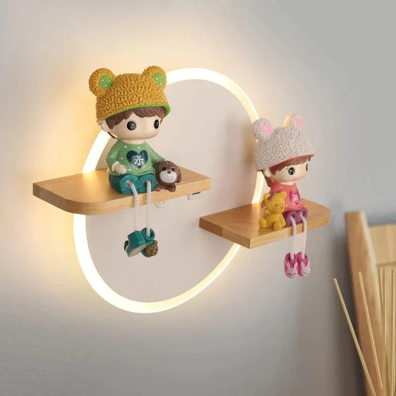 Luminaire Enfant LED avec Température de Couleur Réglable en Bois-LUMICONCEPT