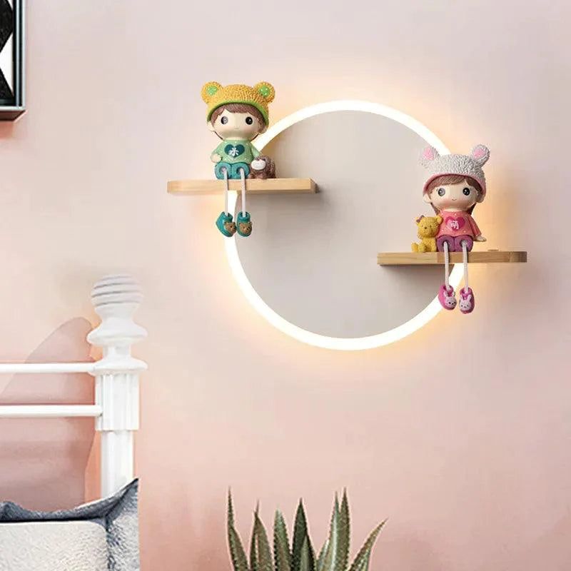 Luminaire Enfant LED avec Température de Couleur Réglable en Bois-LUMICONCEPT