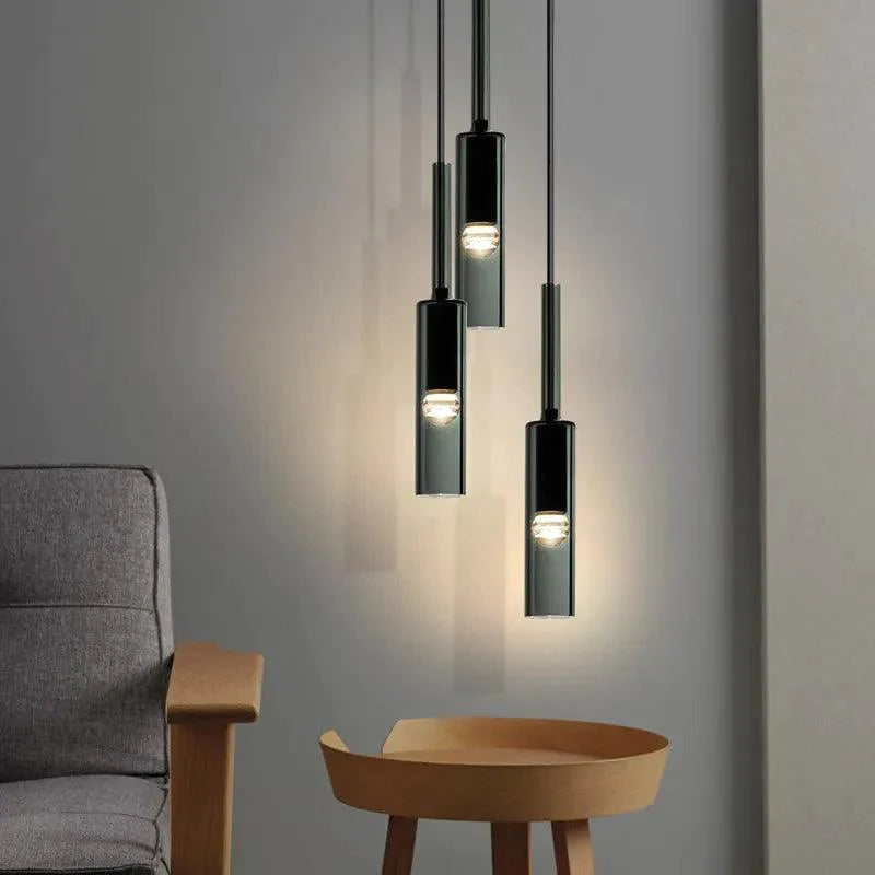 Luminaire Suspendu Élégant en Verre Transparent et Métal-LUMICONCEPT