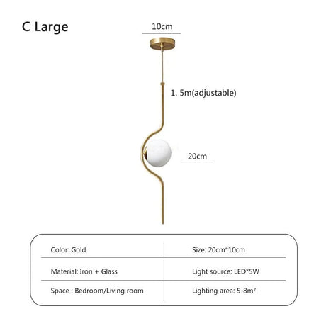 Luminaire Suspendu en Cuivre Naturel avec Abat-jour en Verre et Éclairage LED Tricolore-LUMICONCEPT